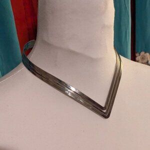 Silver Cuff Necklace